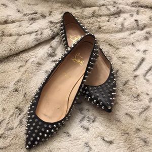 Christian Louboutin studded flats 41.5.  WOW